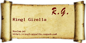 Ringl Gizella névjegykártya