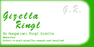 gizella ringl business card